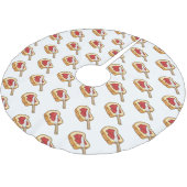 Cartoon-Abbildung Brot und Konfitüre Polyester Weihnachtsbaumdecke (Schrägansicht)