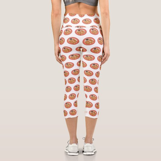 Cartoon-Abbildung Capri Leggings (Rückseite)