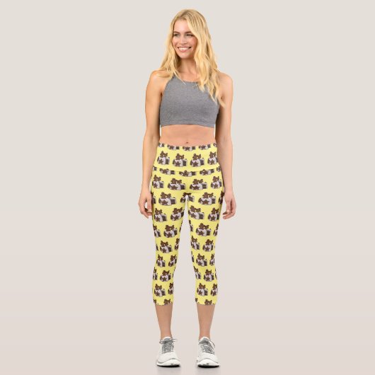 Cartoon-Abbildung Capri Leggings (Vorderseite)