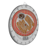 Cartoon-Abbildung Dartscheibe (Vorderseite Links)