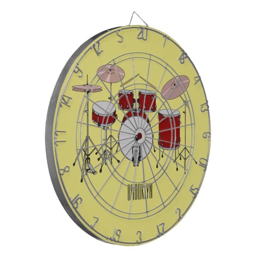 Cartoon-Abbildung Dartscheibe (Vorderseite Links)