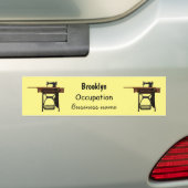 Cartoon-Abbildung der Nähmaschine Autoaufkleber (Auf Auto)