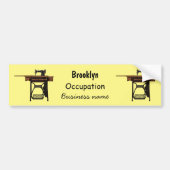 Cartoon-Abbildung der Nähmaschine Autoaufkleber (Vorne)