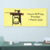 Cartoon-Abbildung der Nähmaschine Banner (Messe)