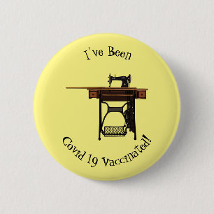 Cartoon-Abbildung der Nähmaschine Button