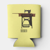 Cartoon-Abbildung der Nähmaschine Dosenkühler (Rückseite)