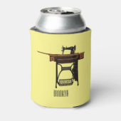 Cartoon-Abbildung der Nähmaschine Dosenkühler (Kanne Rückseite)