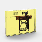 Cartoon-Abbildung der Nähmaschine Fotoblock (Links)