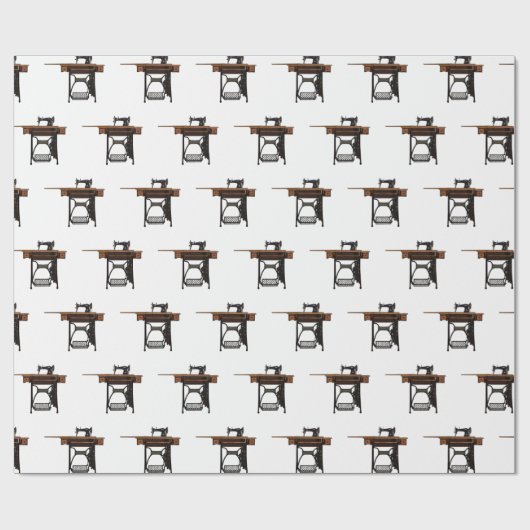 Cartoon-Abbildung der Nähmaschine Geschenkpapier (Flach)