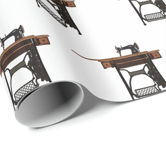 Cartoon-Abbildung der Nähmaschine Geschenkpapier (Rolleneckpunkt)