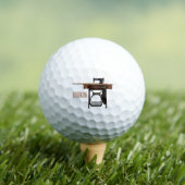 Cartoon-Abbildung der Nähmaschine Golfball (Insitu T-Shirt)