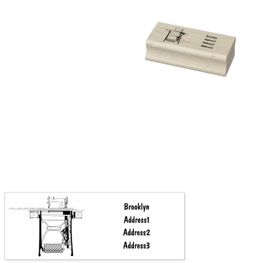 Cartoon-Abbildung der Nähmaschine Gummistempel (Stempel)
