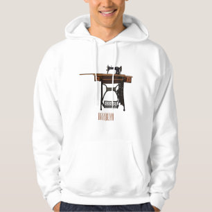Cartoon-Abbildung der Nähmaschine Hoodie