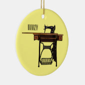 Cartoon-Abbildung der Nähmaschine Keramik Ornament (Rechts)