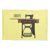 Cartoon-Abbildung der Nähmaschine Kissenbezug (Rückseite)