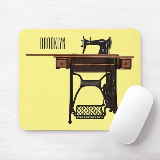 Cartoon-Abbildung der Nähmaschine Mousepad (Mit Mouse)