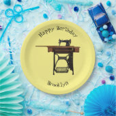 Cartoon-Abbildung der Nähmaschine Pappteller (Party)