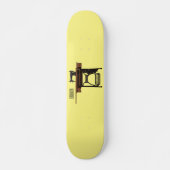 Cartoon-Abbildung der Nähmaschine Skateboard (Vorne)