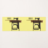 Cartoon-Abbildung der Nähmaschine Yogamatte (Rückseite (Horizontal))