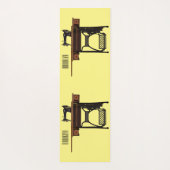 Cartoon-Abbildung der Nähmaschine Yogamatte (Rückseite)