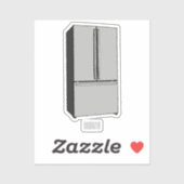 Cartoon-Abbildung des Kühlschranks Aufkleber (Blatt)