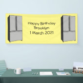 Cartoon-Abbildung des Kühlschranks Banner (Messe)