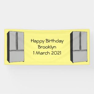 Cartoon-Abbildung des Kühlschranks Banner