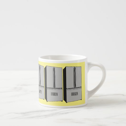 Cartoon-Abbildung des Kühlschranks Espressotasse (Rechts)