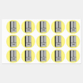 Cartoon-Abbildung des Kühlschranks Etiketten (Blatt)