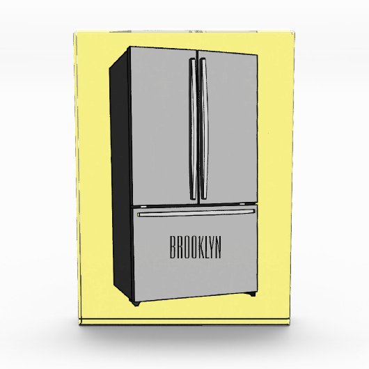 Cartoon-Abbildung des Kühlschranks Fotoblock (Vorderseite)