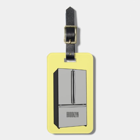 Cartoon-Abbildung des Kühlschranks Gepäckanhänger (Vorderseite vertikal)