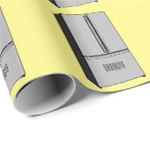 Cartoon-Abbildung des Kühlschranks Geschenkpapier (Rolleneckpunkt)