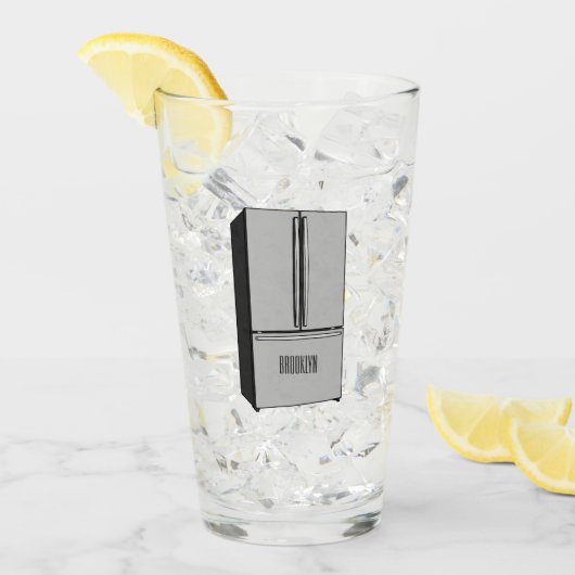 Cartoon-Abbildung des Kühlschranks Glas (Vorderseite Ice)