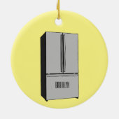 Cartoon-Abbildung des Kühlschranks Keramik Ornament (Hinten)