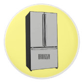 Cartoon-Abbildung des Kühlschranks Keramikknauf (Vorderseite)