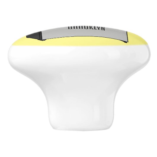 Cartoon-Abbildung des Kühlschranks Keramikknauf (Seitenansicht)