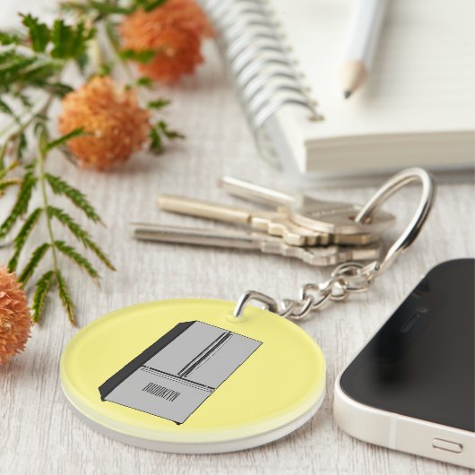 Cartoon-Abbildung des Kühlschranks Schlüsselanhänger (Vorderseite rechts)