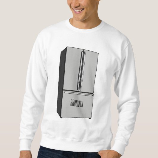 Cartoon-Abbildung des Kühlschranks Sweatshirt (Vorderseite)