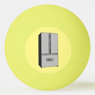 Cartoon-Abbildung des Kühlschranks Tischtennisball