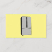 Cartoon-Abbildung des Kühlschranks Visitenkarte (Rückseite)