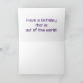 Cartoon-Abbildung des UFO-Weltraumschiffs Karte (Innenseite)