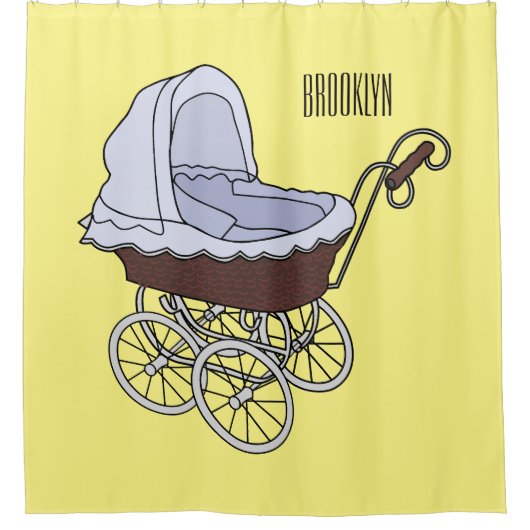 Cartoon-Abbildung Duschvorhang (Vorderseite)