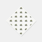 Cartoon-Abbildung eines Elefanten, der einen Jeep Serviette (Ecke)