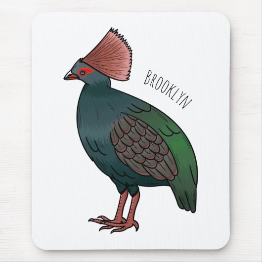 Cartoon-Abbildung eines gezapften Partridge Mousepad (Vorne)