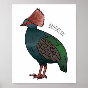 Cartoon-Abbildung eines gezapften Partridge Poster