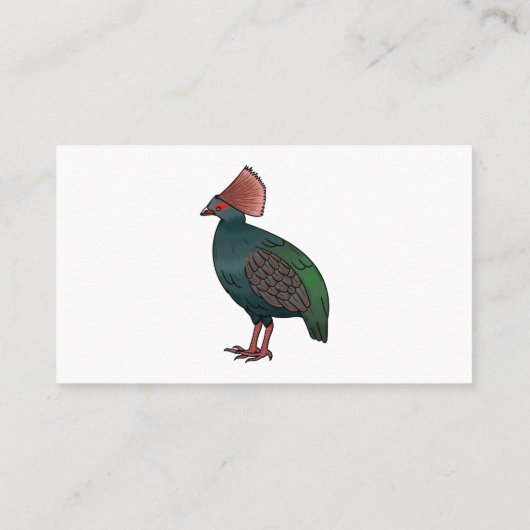 Cartoon-Abbildung eines gezapften Partridge Visitenkarte (Rückseite)