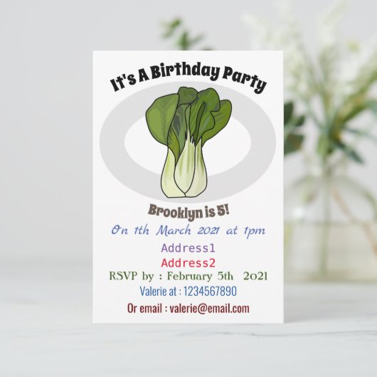 Cartoon-Abbildung Einladung (Stehend Vorderseite)