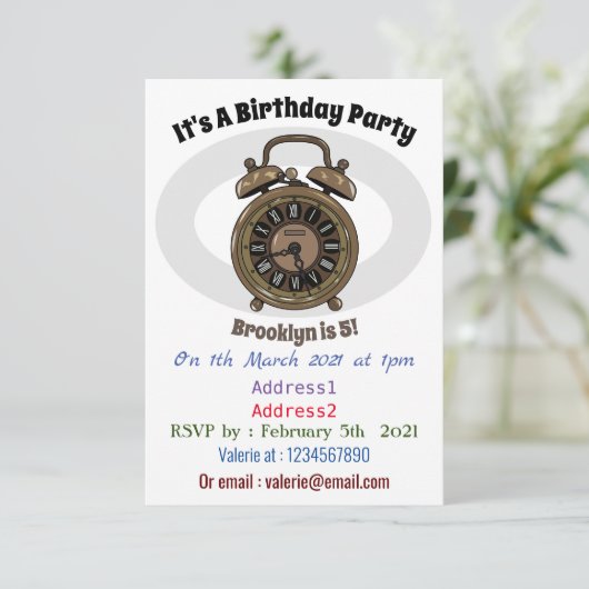 Cartoon-Abbildung Einladung (Stehend Vorderseite)