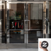 Cartoon-Abbildung Fensteraufkleber (Büro Tür)