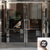 Cartoon-Abbildung Fensteraufkleber (Büro Tür)